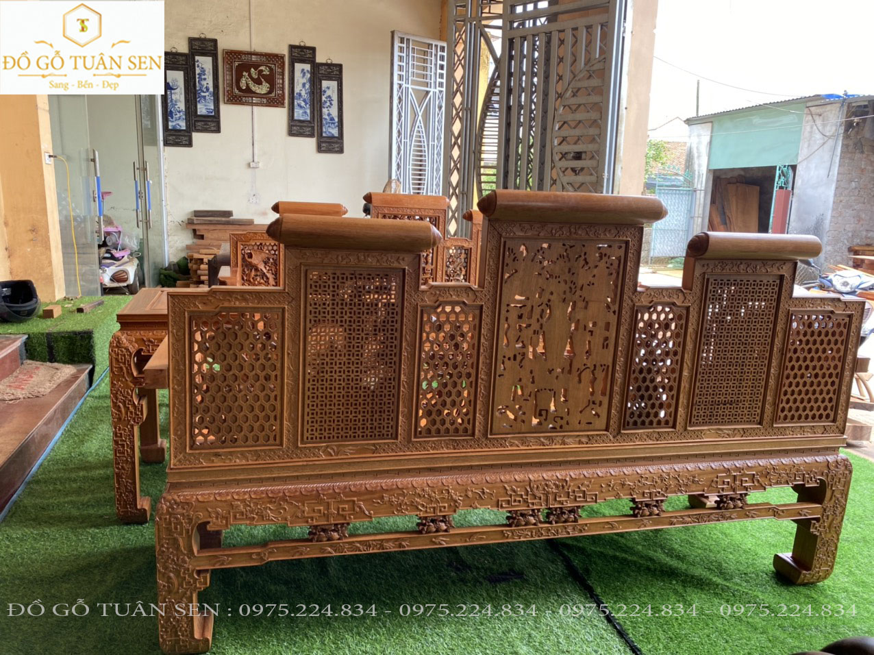 Mua trường kỷ 7 nô gỗ gụ của đồ gỗ Tuân Sen 